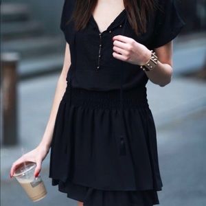 BR Black chiffon mini dress great for summer